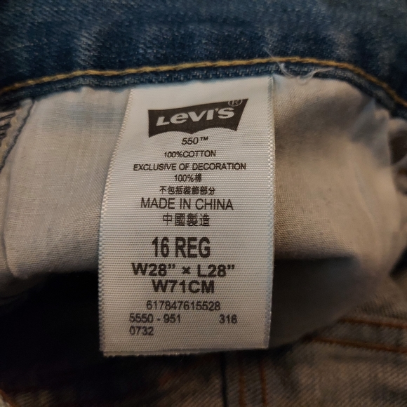 REGULAR FIT Levi Jeans Size 16 - Picture 3 of 4